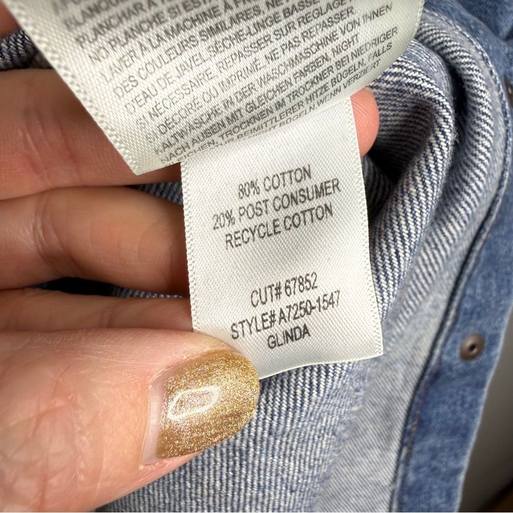 Agolde Glinda Snap Button Up Shirt XS - Picture 5 of 7